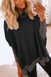Meridress Cowl Neck Long Sleeve Side Split Sweatshirt