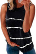 Meridress Crewneck Tie Dye Striped Tank Top