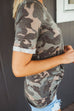 Meridress Camo Short Sleeve Casual Basic Shirt