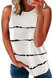 Meridress Crewneck Tie Dye Striped Tank Top