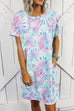 Meridress Sierra Short Sleeve Tie Dye Dress with Pockets