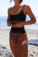 Meridress Fashion High Waist Leopard Splice Two-piece Swimwear