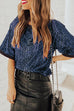 Meridress Short Sleeves Shiny Sequin Blouse Top