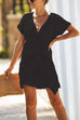 Meridress Cross V Neck Tie Mini Dress