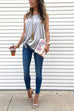 Meridress Gloomy Casual Waistcoat T-shirt