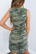 Meridress Tied Knot Waist Camo Dress