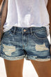 MR Cici Mid Waist Jeans Denim Shorts