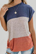 MR Bat Sleeve Colorblock Top T-shirt