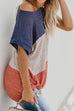 MR Bat Sleeve Colorblock Top T-shirt
