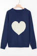 MR Chic Women Love Heart Knitting Sweaters