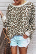 Meridress Sexy Leopard Printed O-Neck Long Sleeves Hoodies