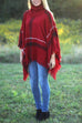 Meridress Burberry Lattice Cloak Poncho Sweater