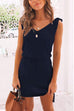 Meridress Tie Shoulder Summer Drawstring Dress