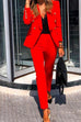 Meridress Double Breasted Open Front Blazer Office Lady Suit Set