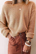 Meridress Drop Shoulder Long Sleeve Solid Knit Sweater