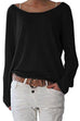 Meridress Simple Solid Long Sleeve T-shirt