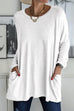 Meridress Long Sleeve Pockets Solid T-shirt