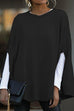 Meridress Crewneck Batwing Sleeve Cloak Top
