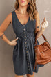 Meridress Buttons Down Tank Mini Dress