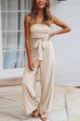 Meridress Off Shoulder Bow Tie Waist Resort Jumpsuit