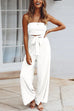 Meridress Off Shoulder Bow Tie Waist Resort Jumpsuit