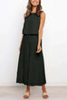 Meridress Crewneck Sleeveless Top and Wide Leg Pants Solid Set