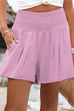 Meridress High Waist Wide Leg Ruched Shorts