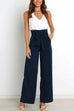 Meridress Elegant Tie Waist Wide Leg Office Pants