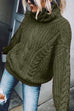 Meridress Winter Turtleneck Long Sleeve Solid Knit Sweater