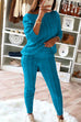 Meridress Crewneck Long Sleeve Sweater and Slim Fit Pants Solid Set
