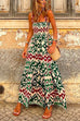 Meridress Bohemia Smocked Ruffle Tiered Maxi Cami Holiday Dress