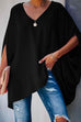 Meridress V Neck Batwing Sleeve Oversized T Shirt