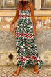 Meridress Bohemia Smocked Ruffle Tiered Maxi Cami Holiday Dress