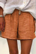 Meridress Drawstring Elastic Waist Stripes Wide Leg Shorts