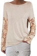 Meridress Lace Splice Long Sleeve Bottoming Shirt