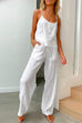 Meridress Cotton Linen Cami Top Wide Leg Pants Loungewear Set