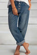 Meridress Button Down Cuff Straight Leg Jeans