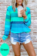 Meridress Rainbow Striped Long Sleeves Pullover Top