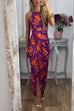 Meridress Halter Twist Front Slit Floral Printed Maxi Dress
