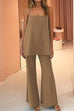 Meridress Chic Cami Top and Wide Leg Bell Bottoms Pants Set