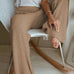 Meridress Elastic Waist Wide Leg Solid Knit Pants
