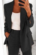 Meridress One Button Solid Office Blazer Jacket