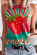 Meridress Cute Crewneck Graphic Printed Tank Top