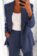 Meridress One Button Solid Office Blazer Jacket