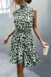 Meridress Leopard Sleeveless Elastic Waist Dress