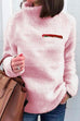 Meridress Turtleneck Long Sleeve Zip Fuzzy Pullovers