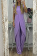 Meridress Chic Tulip Hem Sleeveless Long Top Wide Leg Pants Set