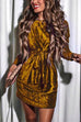 Meridress Tie Waist Velvet Holiday Dress(in 4 Colors)