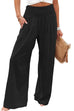 Meridress Elastic Waist Pockets Wide Leg Pants