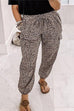 Meridress Leopard Tie Knot Pants with Pockets